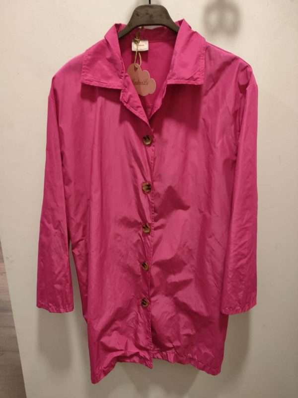 Gabardina de verano fucsia. Talla única